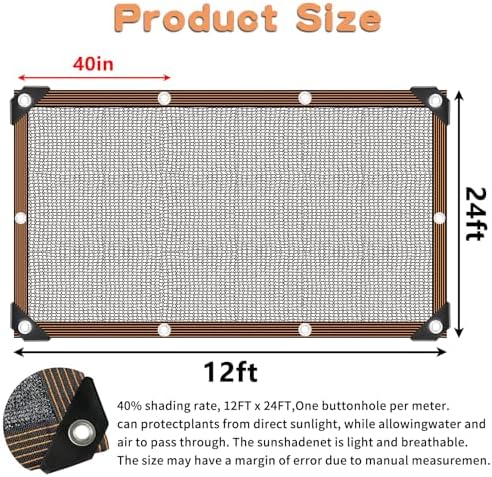 Shade Cloth for Plants Greenhouse, 40-50% Sunblock Shade Sails -for Outdoor Garden Pergola Patio Lawn Plant Pool Sun Shade Cloths for Kennel Chicken Coop Easier to Hang Shade Net Cover - Image 2