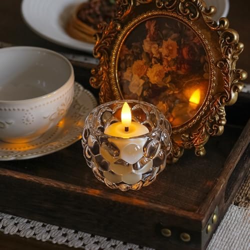 Small Flickering Tea Light Flameless Candles with Battery and Remote,1.5" x2.5" Ivory LED 2/4/6/8H Timer Votive Battery Operated Pillar Plastic Long Lasting 9pcs Tealight Candles - Image 3
