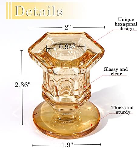 Lanttu 12 Pcs Gold Glass Candle Holders Set Candlestick Holders Bulk - Image 2