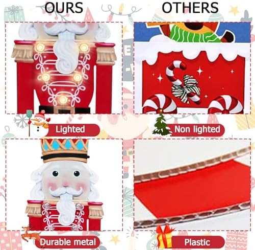 Afirst Christmas Yard Sign Nutcracker with LED Lighted Metal Stakes Decor - Image 6