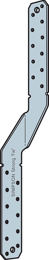 Simpson Strong-Tie MTS16 Medium Twist Strap - 16 in. Length, 54-mil Thickness, Zinc Galvanized 16-Gauge Steel Construction, Resists Moderate Uplift Loads