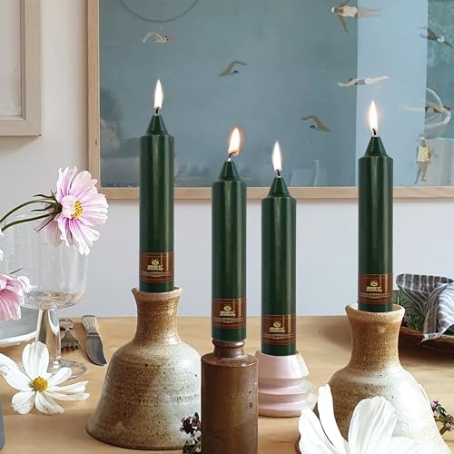 Dark Green Taper Candle Candle Sticks, 7 Inch Mini Pillar Candles, 4PCS Handmade Unscenteds Candlesticks for Festive, Party, Spell, Wedding, Home Decor - Image 6
