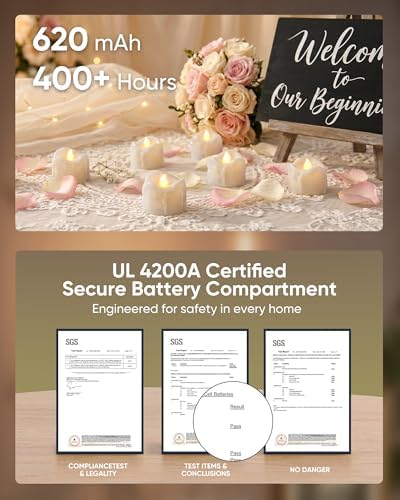 Homemory 24-Pack Remote Flameless LED Battery Tea Light Candles, 400+Hrs - Image 4