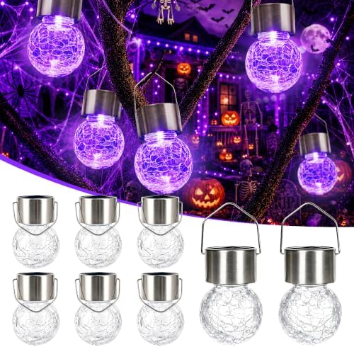 GIGALUMI Solar Hanging Lights Outside Halloween Decoration Lanterns 8 PC by GIGALUMI