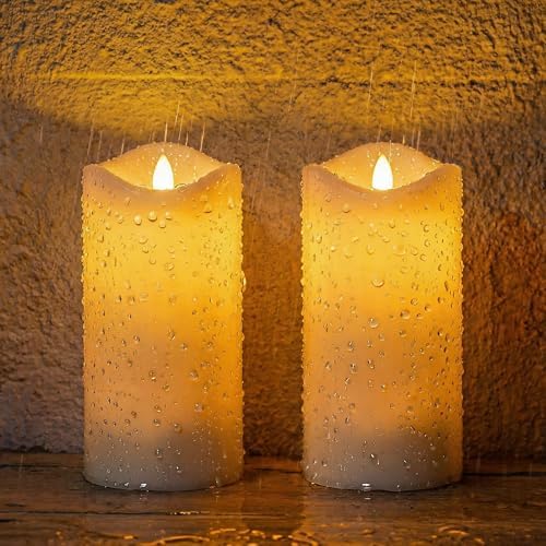 Livinlarge Large Solar Candles Outdoor Waterproof,Flameless Votive Candle by Livinlarge