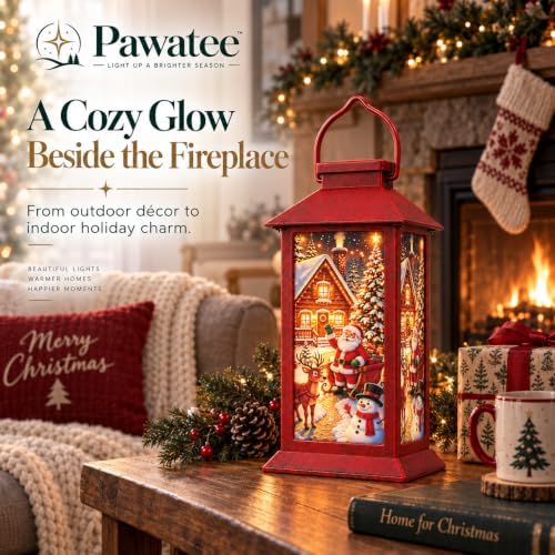 Christmas Solar Lanterns Outdoor Waterproof, Hanging Lights Garden Decor - Image 2