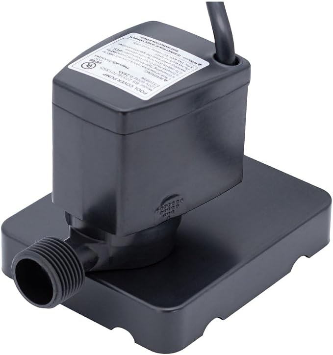 Rx Clear Submersible Cover Pump For Above Ground Pool | 350 GPH | Including Easy Clean Filter Pad and 25-Foot Power Cord | Retain The Life of Your Winter Cover