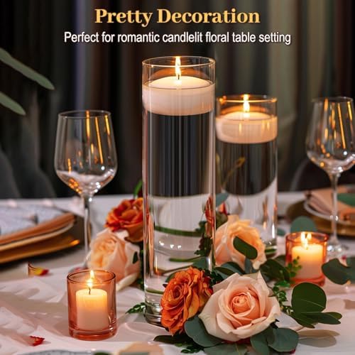 TBWIND 12pcs 12 Inch Clear Glass Cylinder Vases for Centerpieces - Image 6