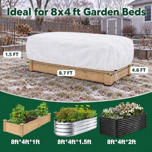 2 Pack Plant Covers Freeze Protection for 8 x 4 ft Raised Garden Beds - Image 2