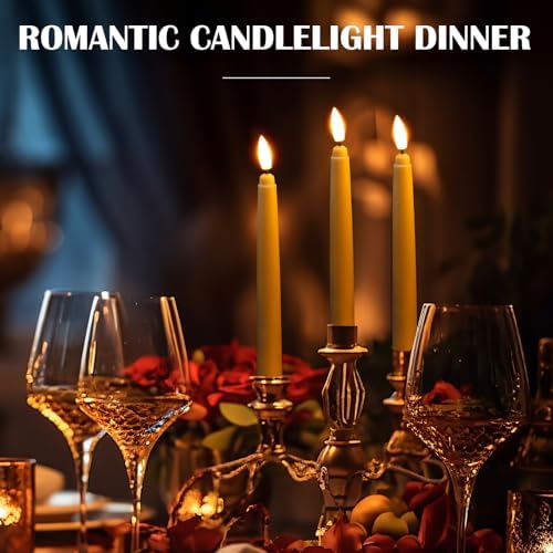 Baquler 100 Pcs Flameless Taper Candles LED Taper Candles Flickering Bulk - Image 5