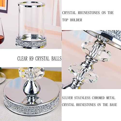 Candle Holder, Pillar Candle Holders, Crystal Candlesticks Holder for Wedding, Parties, Events, Chirstmas,Home Decor, Table Centerpieces CH048LD - Image 2