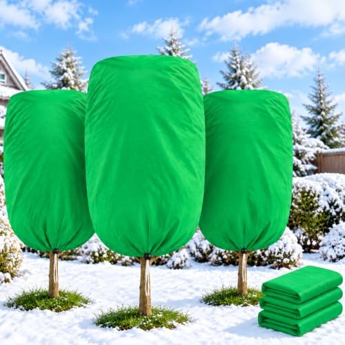 Plant Covers Freeze Protection Bags, Reusable Frost Covers with Drawstring by Unknown