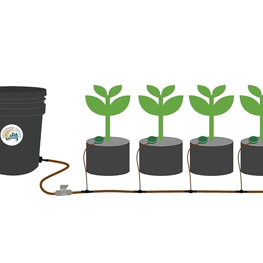 Backyard Irrigation Kit, Gravity Drip System for Container Gardening