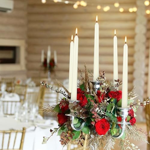 Howemon 8 Pack Ivory Taper Candles 10 Inch Tall 3/4 Inch Thick Burn 8 Hours - Image 6