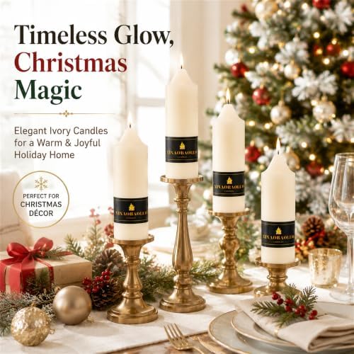 Candlesticks Short Taper Candle 5 inches Ivory Candle Sticks Smokeless Tapered Candles for Home Décor Weddings Festive Party Women Gifts - Image 5