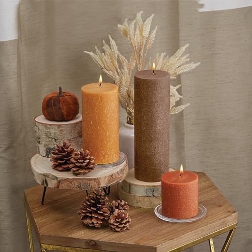 Root Candles Unscented Pillar Candles Beeswax Enhanced Textured Timberline™ Pillar Candle, 3 x 3-Inch, Dark Green - Image 2