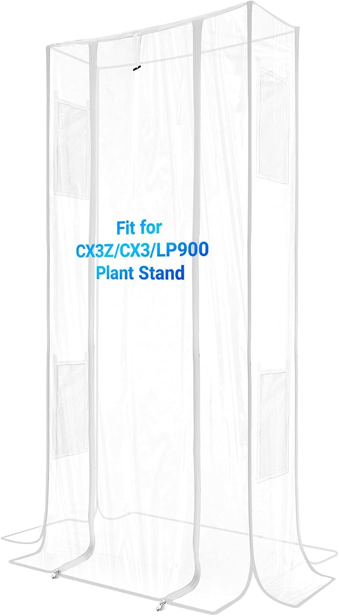 Barrina Indoor Greenhouse Tent, 36.2 × 14.6 × 78.7IN, High-Clarity, Zippered EVA Plant Stand Cover, 2 Ventilation Windows, Specifically Designed to Fit Barrina CX3Z/CX3/LP900 70.9IN Height Plant Stand