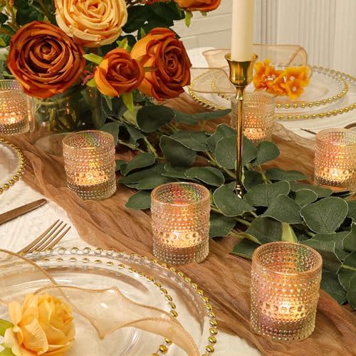 SUPMIND 24pcs Iridescent Glass Votive Candle Holders Bulk for Wedding - Image 5