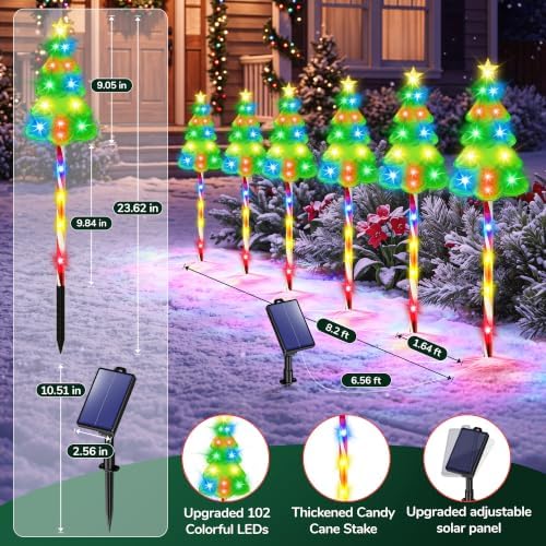 Solar Christmas Decorations, Christmas Tree Pathway lights Outdoor - Image 5