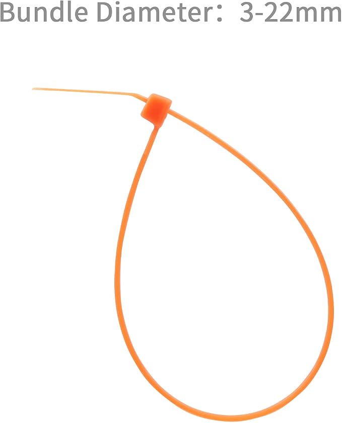 XINGO 1000 PCS 4 inch Orange Zip Ties, 18lb Strength, Small Tie Wraps Self-Locking Nylon Zip Ties for Indoor and Outdoor Use