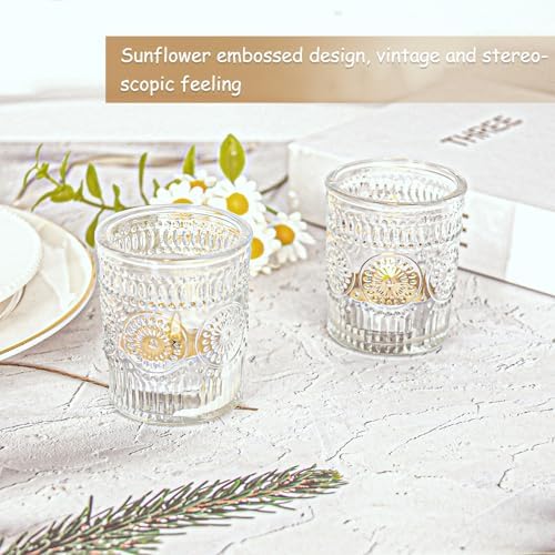 36 Pcs Clear Glass Votive Candle Holders, Tealight Candle Holders for Table Centerpieces, Vintage Candle Holder Bulk, Boho Wedding, Valentine's Day Table Decor (Clear) - Image 6