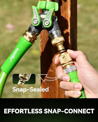 RainPoint Garden Hose Quick Connectors, Heavy Duty Solid Brass 3/4 Inch GHT, Universal Leak-Proof Fittings for Easy Water Hose Connection (2 Sets) - Image 4