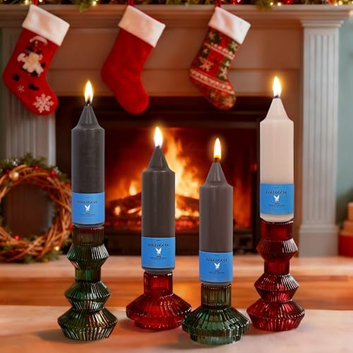 Smokeless Candlesticks Short Taper Candle,Unscented 5 Inches Gradient Brown Candle Sticks Dripless Tapered Candles for Home Décor Gifts - Image 4