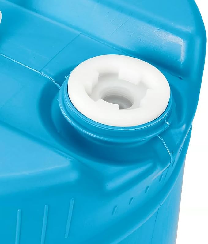 15 Gallon Drum | Tight Head Drum | Water Storage | Chemical Storage | 2" & 3/4" Fittings | Food Grade | BPA Free | HDPE |UN Rated | (Blue, 15 Gallons)