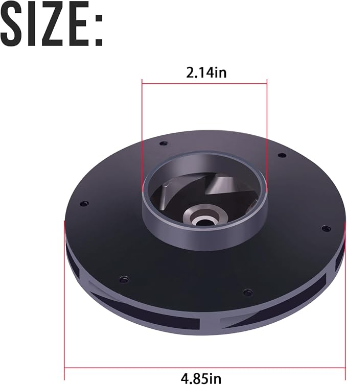 073129 Pump Impeller/ 1-1/2 HP Pool Pump Impeller Replacement | Fit for Pen-tair Whi-sperFlo 1.5 HP Pumps,for WF-6 WF-28 WFE-6 WFE-28 WFK-6 WFDS-6 WFDS-28 Series Pump,Corrosion Resistant