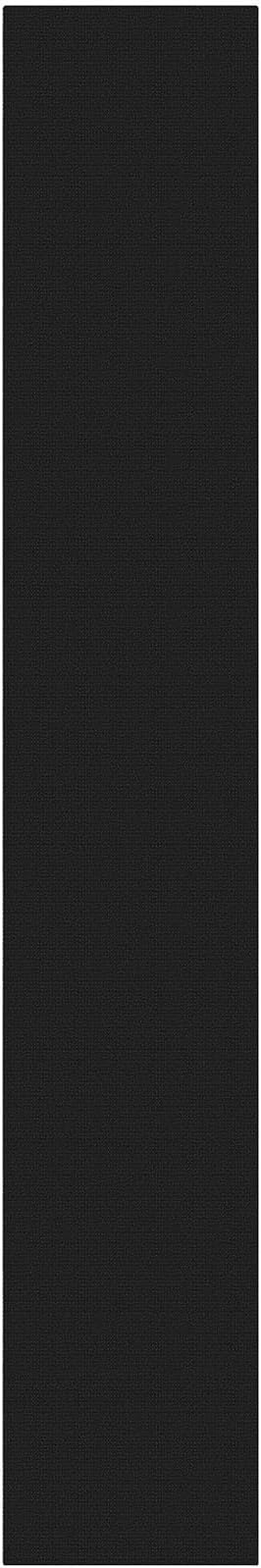 KOZYFLY Black 2.5'x16' Runners Rugs for Hallway, Extra Long Washable Runner Rug, Woven Non Slip Kitchen Runner, Cotton Entryway Rug, Floor Carpet for Entry, Aisle, Hall, Black/Dark Grey