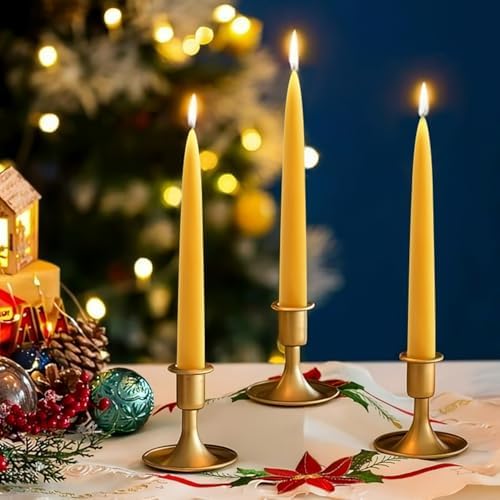 30 Pack Beeswax Taper Candles Bulk,100% Natural & Non-Toxic,8 Inch for Home - Image 4