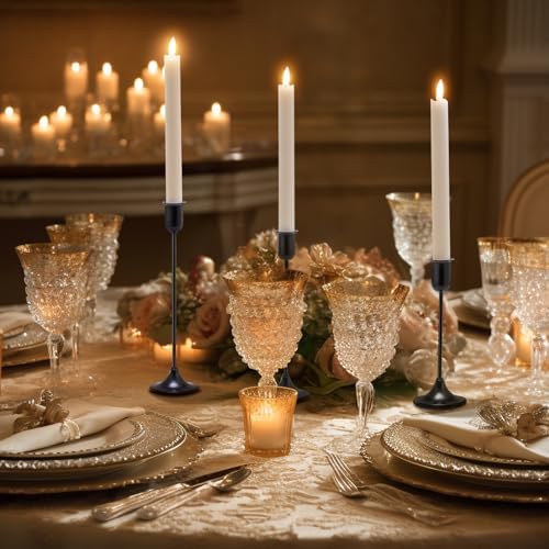 Black Taper Candle Holder 6 PCS, Vintage Candle Stick Candlestick Holders - Image 5