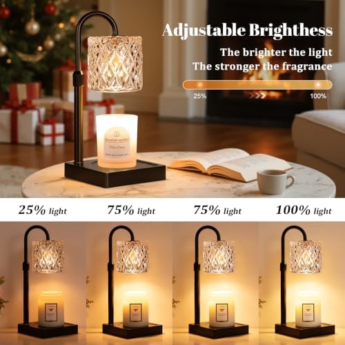 Black Candle Warmer Lamp with Timer -Wax Melt Warmer for Jar Candles - Image 2