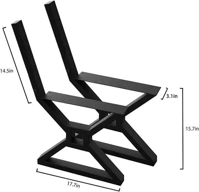 Durable Bench Legs with Backrest Brackets for Patio Benches | DIY Backyard Furniture, Park-Style Seating or Hallway Benches. Fits Heavy Timber & Slabs. Weather-Resistant for Outdoor Use