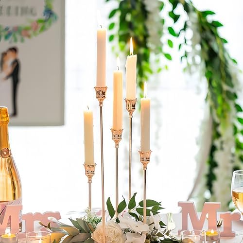 NJAO HOO White Candlesticks 8 Inch Unscented Taper Candle Dripless Handmade Colored Candles for Home Decor Dinner Table Kitchen and Bedroom, 4 Pack - Image 2