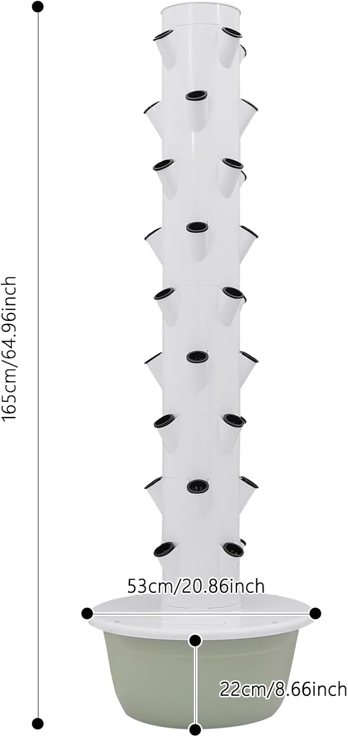Hydroponics Growing System, 36 Pods Large Vertical Hydroponic Growing Tower with Water Pump & Loop Timer, 9-Tier Indoor Gardening System for Herb Vegetable Fruit (Light Green)