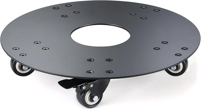 Plant Stand with Wheels,3.0mm Thick Aluminum Alloy Plant Caddy with Wheels Heavy Duty, Rolling Plant Stand Holds 18 Inch and 500lbs(Black)