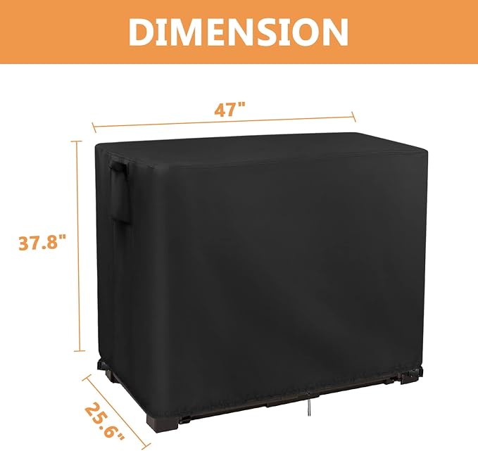Outdoor Storage Cabinet Cover for Rubber Maid Patio Tool Shed Organization | 47x25.6x37.8,Waterproof Dustproof Heavy Duty Oxford Fabric,Decorative Outdoor Storage Cabinet (123 Gal) for Backyard