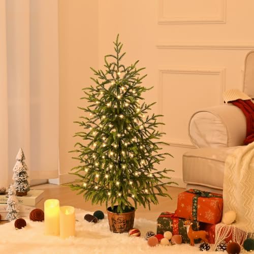 BLEUM CADE 3FT Small Norfolk Pine Tree with Lights, Tabletop Christmas Tree - Image 3