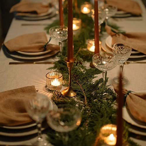 VOHO Clear Tealight Candle Holder Set of 12, Glass Tea Light Candles Holder - Image 3