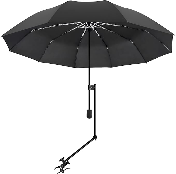 XLINGZA UPF 50+ Beach Umbrella with Adjustable Universal Clamp