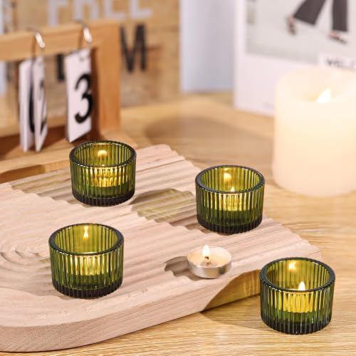 Lanttu 12 Pcs Green Tealight Candle Holder 2'' x 1.4'' - Image 4
