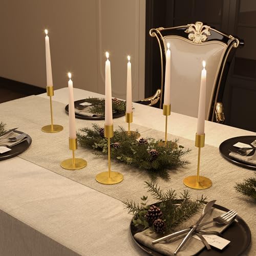 zeochyni Set of 12 Gold Taper Candle Holder Bulks for Wedding, Party Decor - Image 5