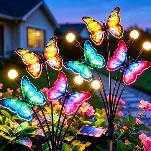 VOOKRY Solar Lights,Butterfly Firefly Swaying Realistic Fluttering Motion by VOOKRY