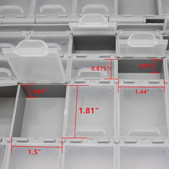 2 AideTek BOXALL48 lids Empty Enclosure SMD SMT Organizer Surface Mount Organizer lid 1206 0805 0603 0402