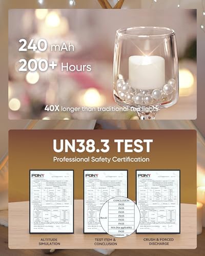 Homemory 12-Pack Flameless Tea Lights Candles Battery Operated, 200+ Hours - Image 6