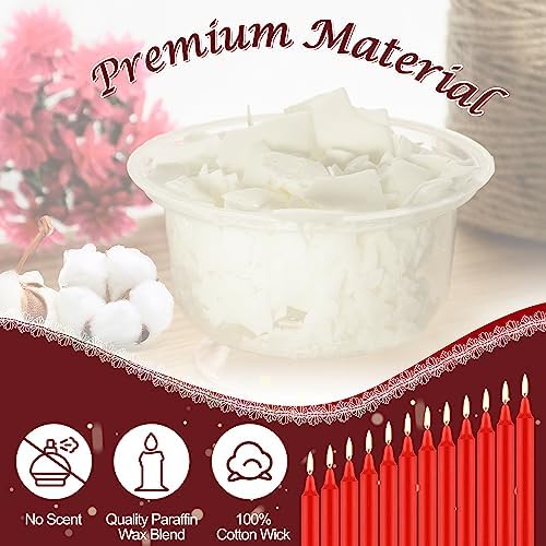 Tobeape 24 Pack Red Spell Chime Candles, 4" Unscented Mini Taper Candles - Image 4