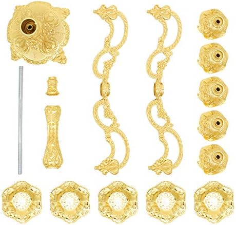 Metal Candelabra 5-Candle 10.1 Inch Tall Candle Holder Stick for Home Wedding Event and Party Festival,Gold - Image 4