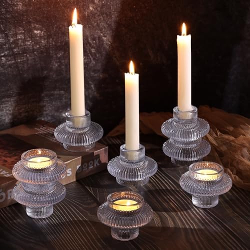 Candle Stick Holder Set of 8, Taper Candle Holders by TripodBird