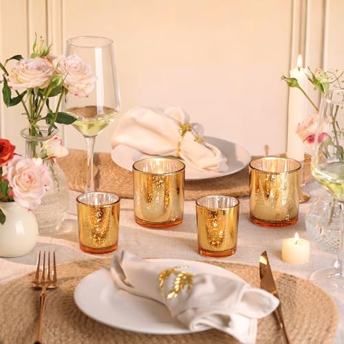 24pcs Assorted Gold Votive Candle Holders for Wedding Table Centerpieces - Image 4